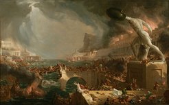 Das Gemälde Destruction von Thomas Cole